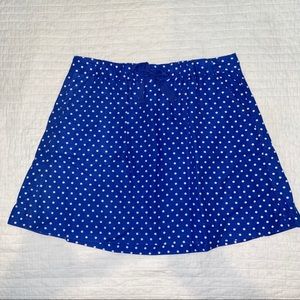 J. Crew Factory Linen Drawstring Dot Mini Skirt